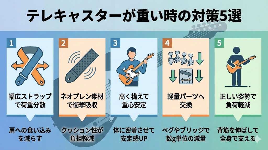 テレキャスターが重い時の対策として試したい5つの方法